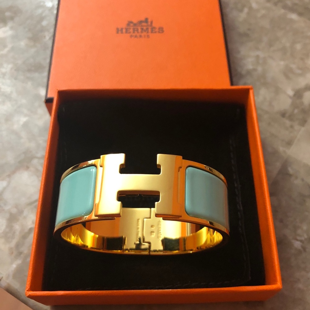 SOLD...,,AUTHENTIC HERMES CLIC CLAC H BRACELET - Picture 1 of 6